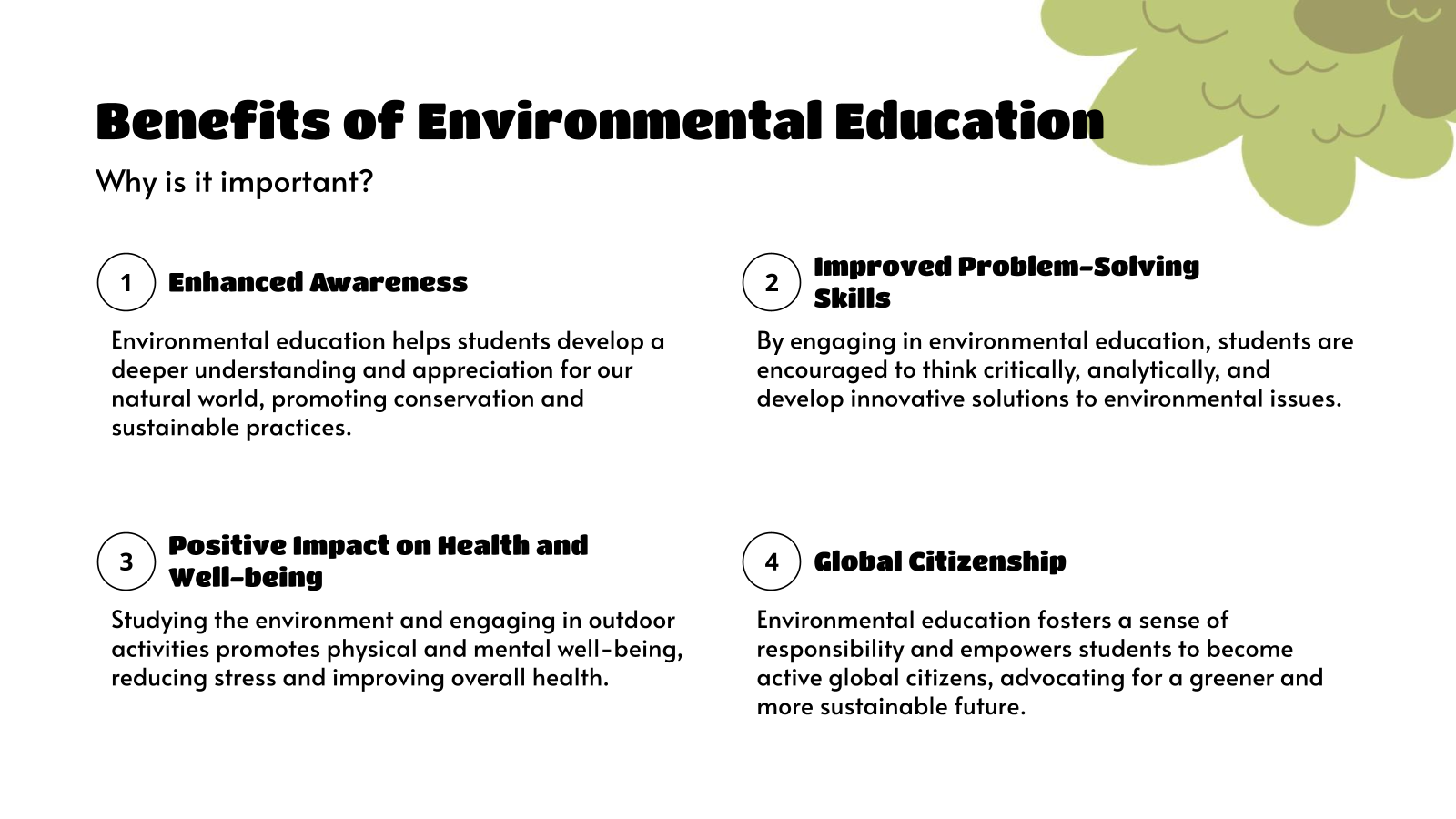 Benefits of Environmental Education