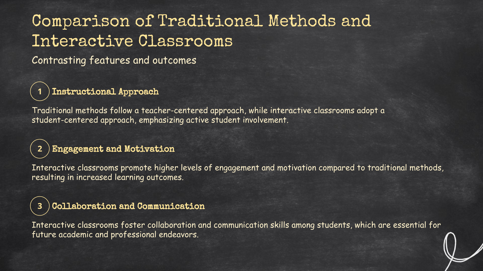 Comparison of Traditional Methods and Interactive Classrooms