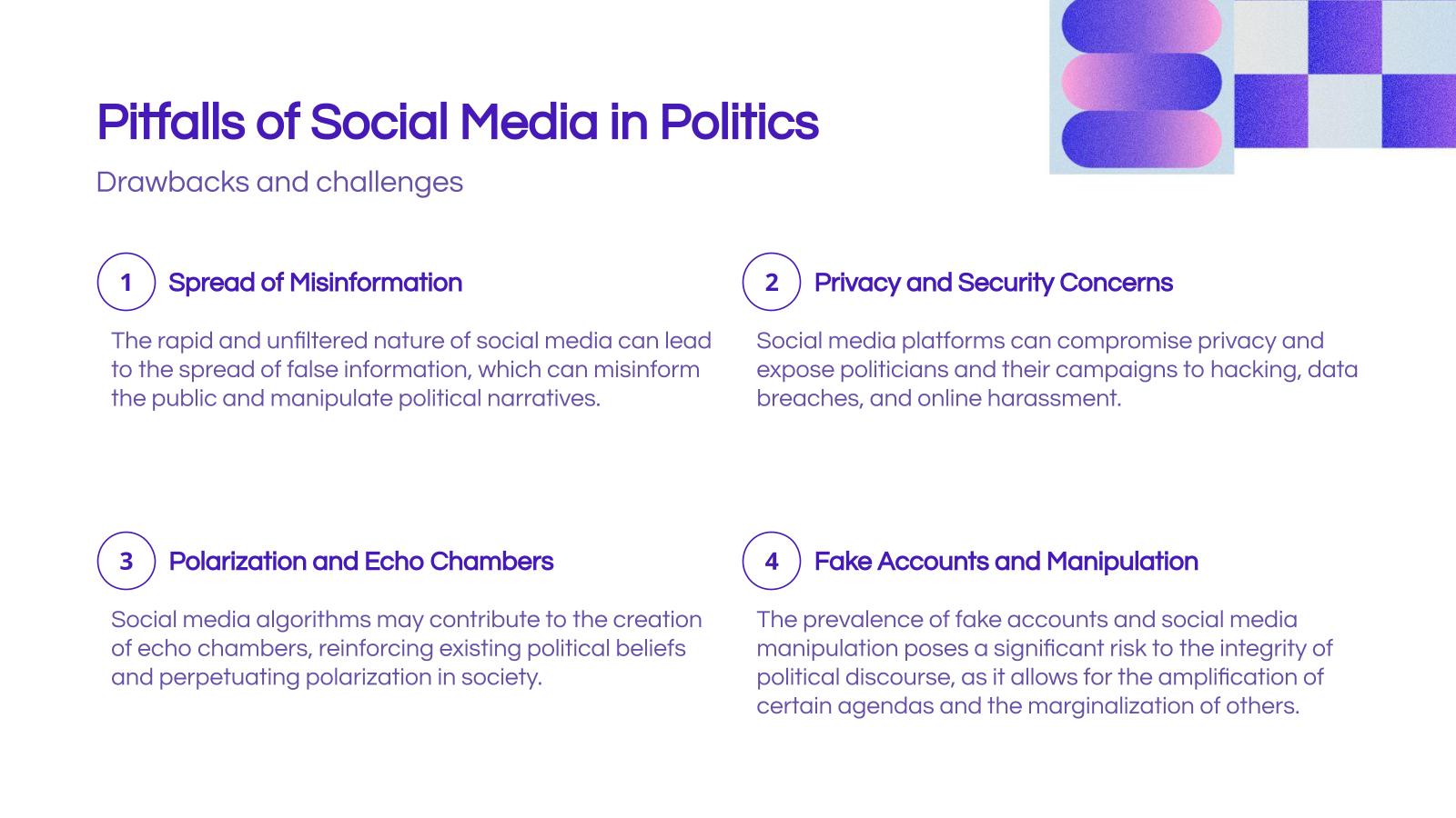 Pitfalls of Social Media in Politics