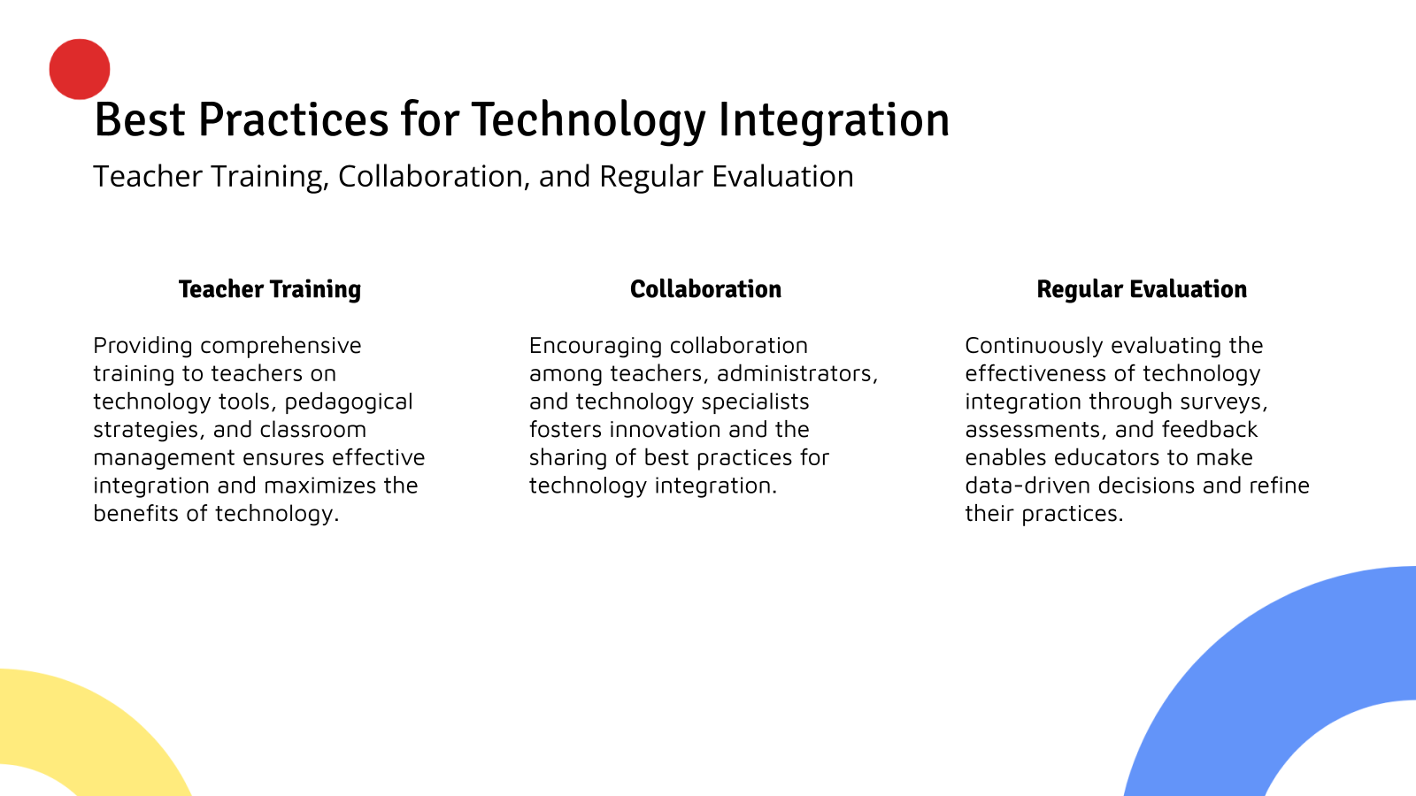 Best Practices for Technology Integration