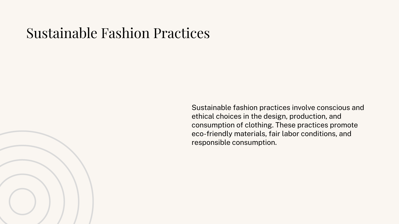 Sustainable Fashion Practices