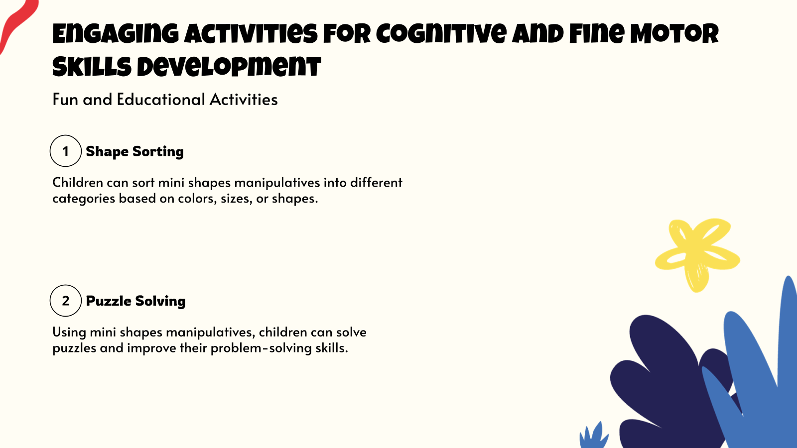 Engaging Activities for Cognitive and Fine Motor Skills Development