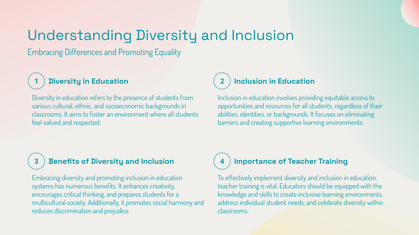 Understanding Diversity and Inclusion