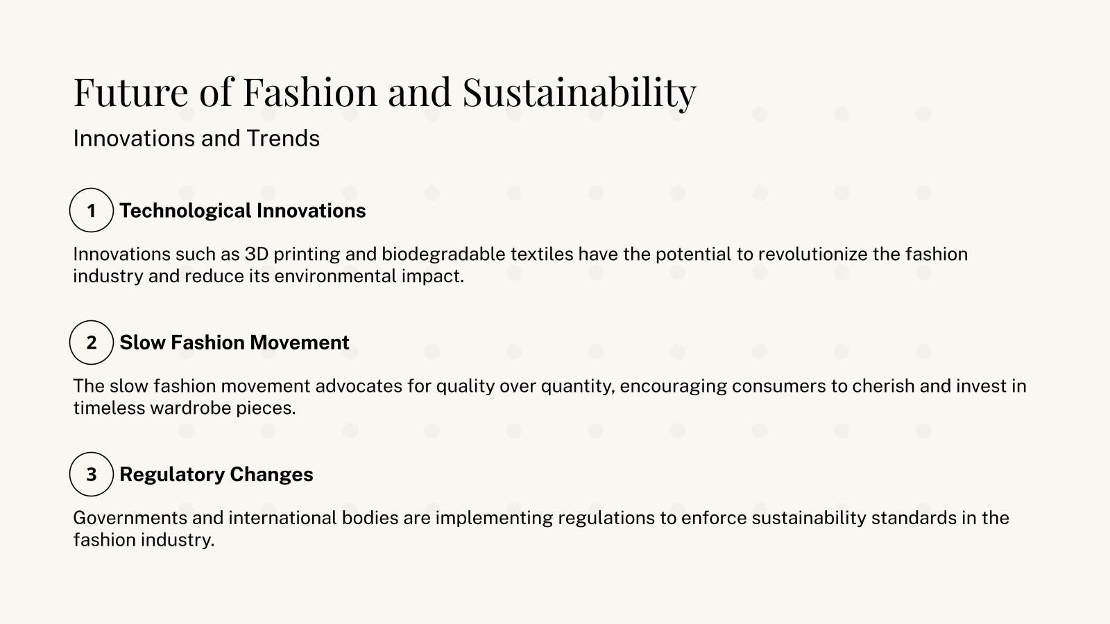 Future of Fashion and Sustainability