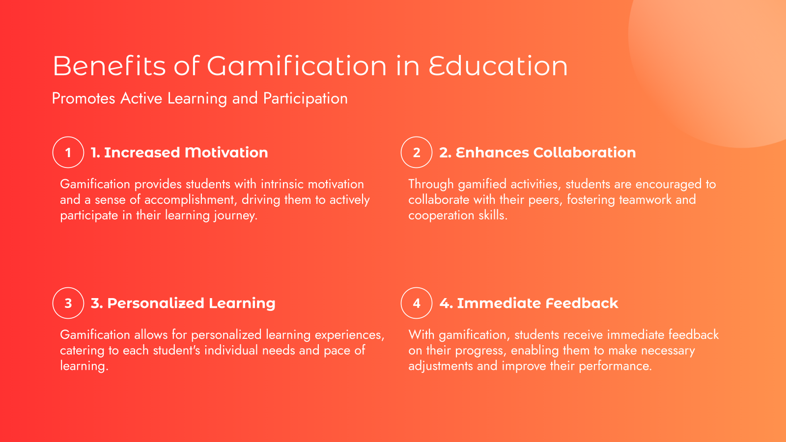 Benefits of Gamification in Education