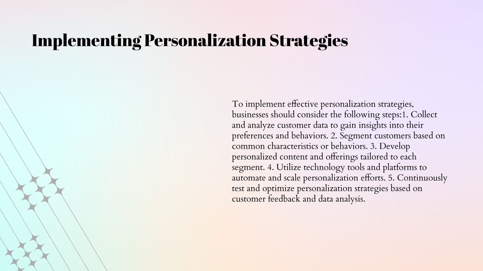 Implementing Personalization Strategies