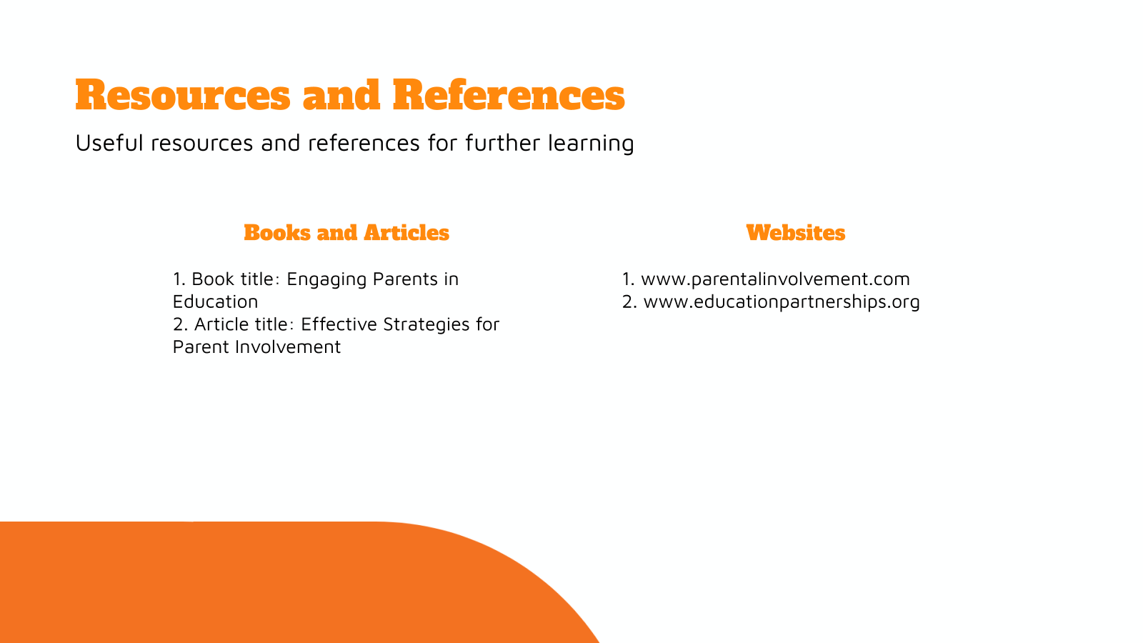 Resources and References