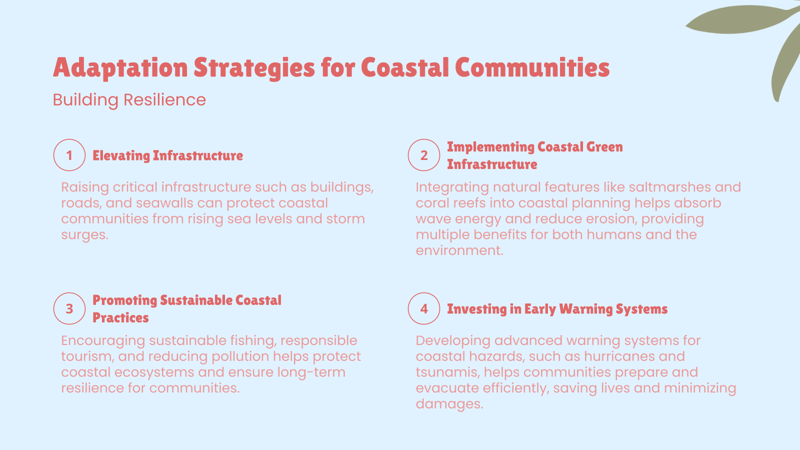 Adaptation Strategies for Coastal Communities