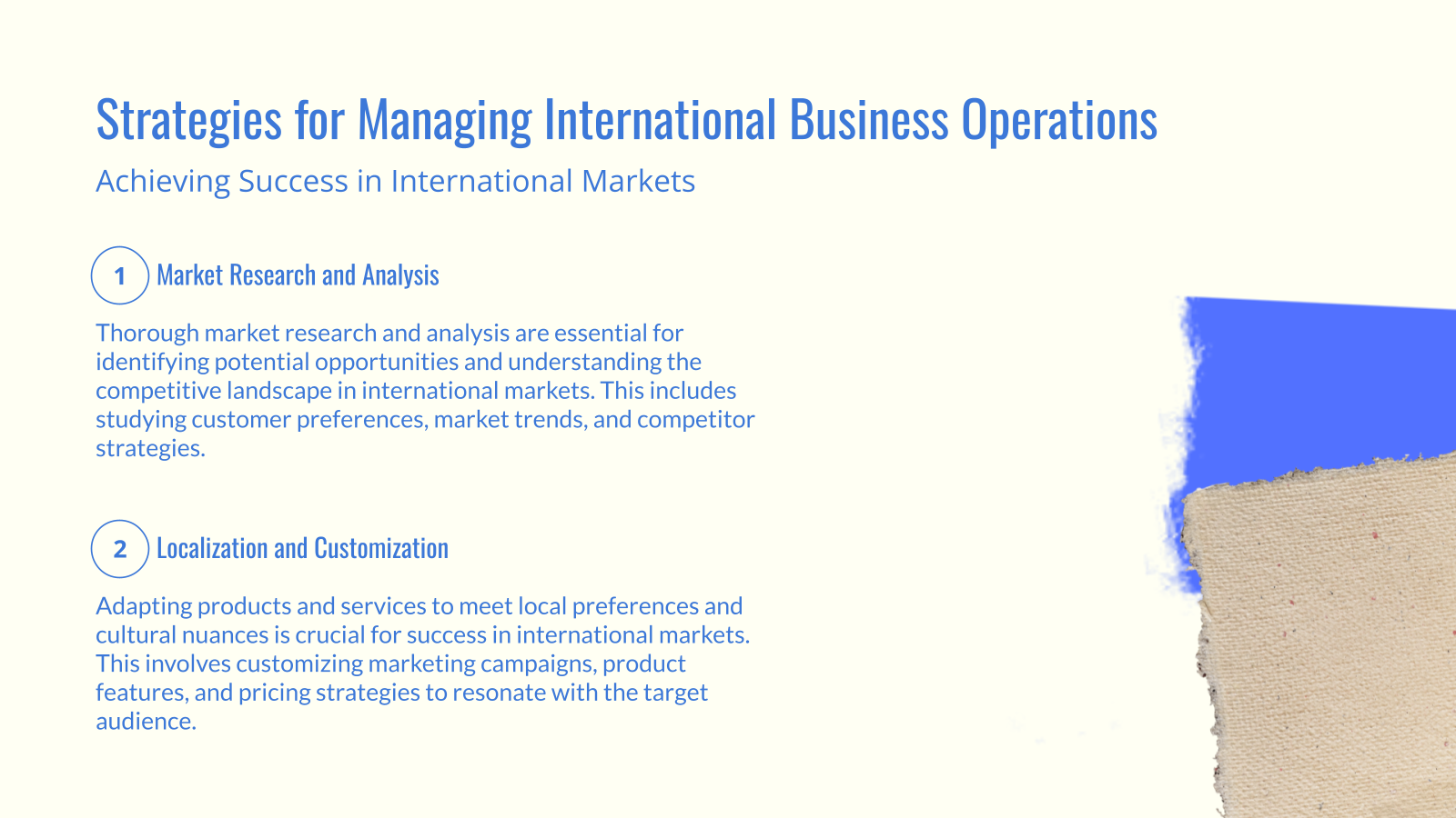 Strategies for Managing International Business Operations