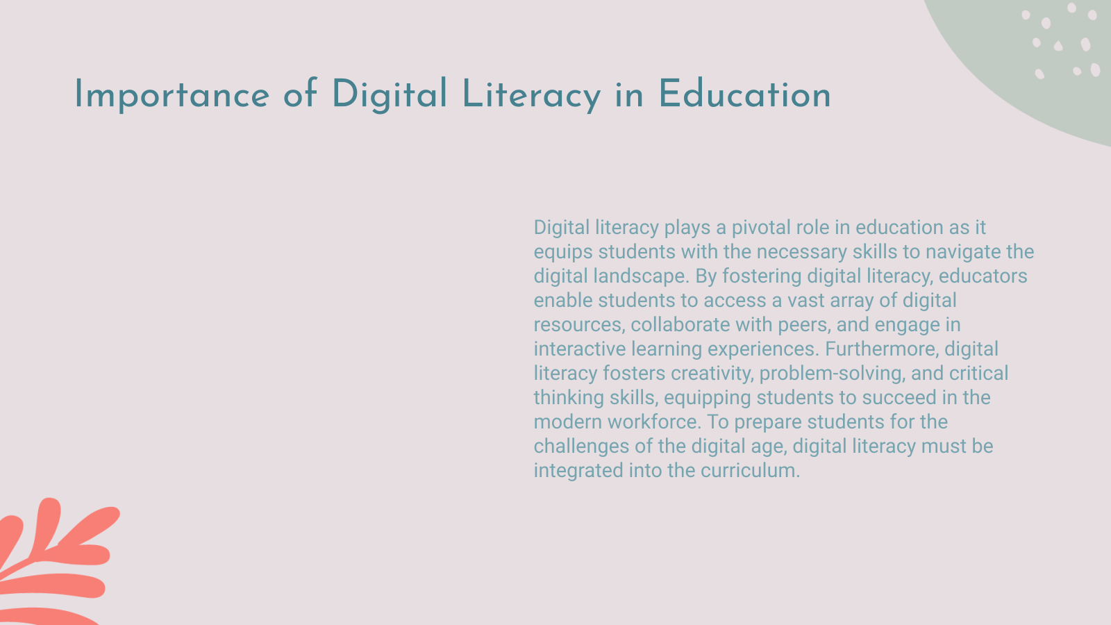 Importance of Digital Literacy in Education