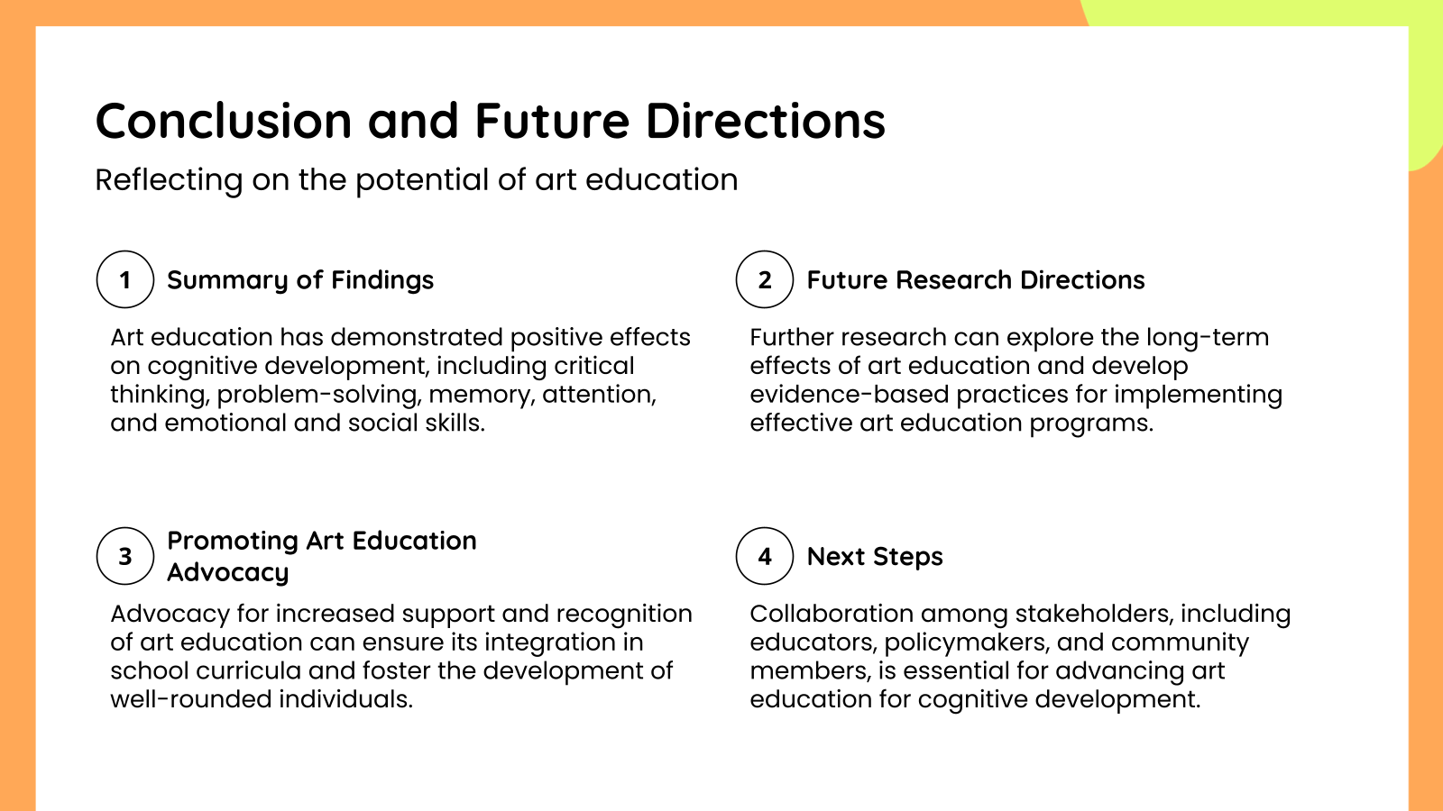 Conclusion and Future Directions