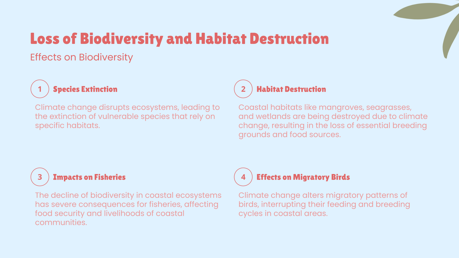 Loss of Biodiversity and Habitat Destruction