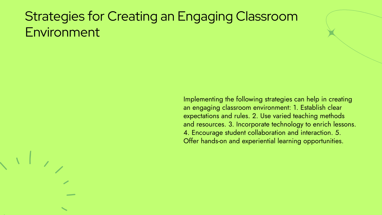 Strategies for Creating an Engaging Classroom Environment