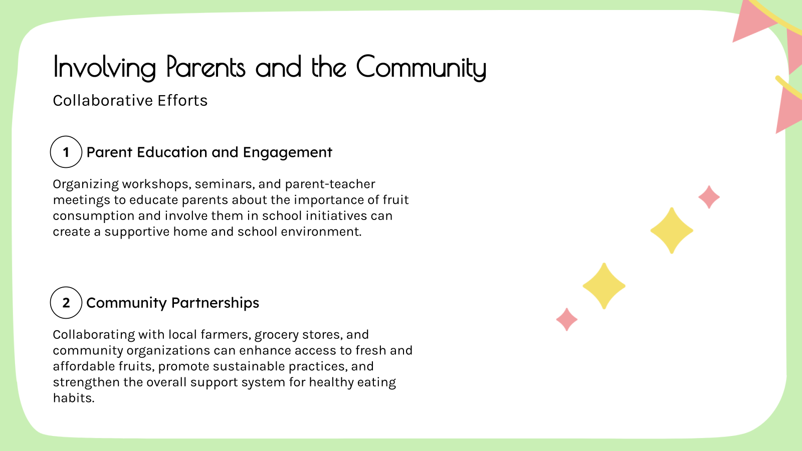 Involving Parents and the Community
