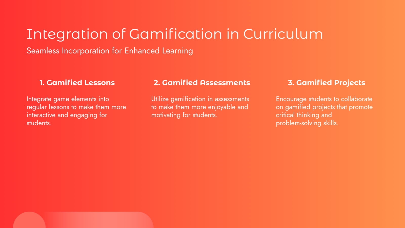 Integration of Gamification in Curriculum