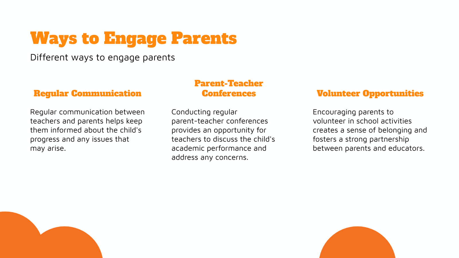 Ways to Engage Parents