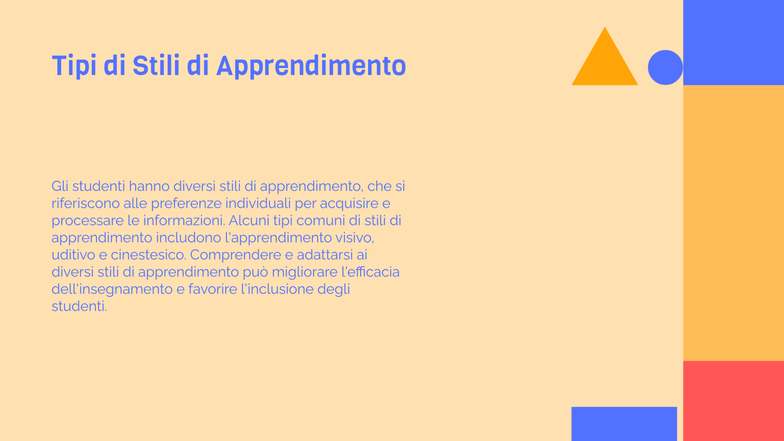 Tipi di Stili di Apprendimento