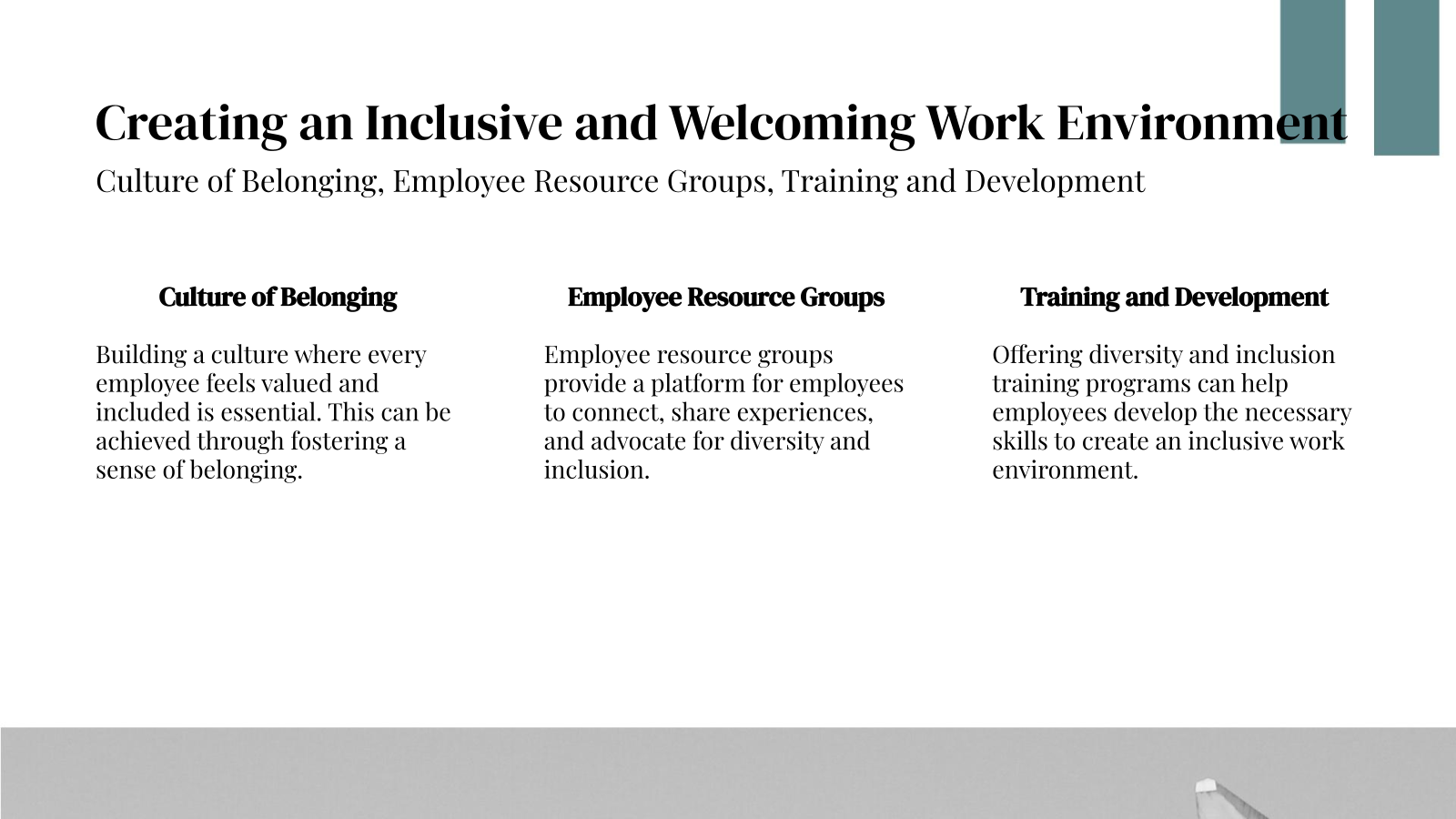 Creating an Inclusive and Welcoming Work Environment