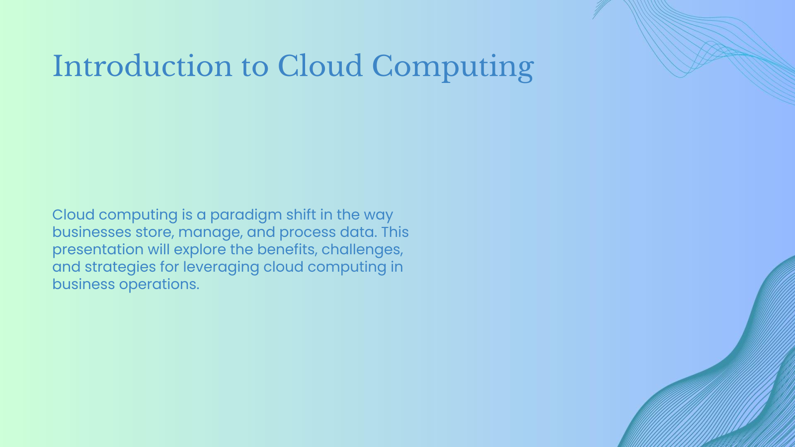 Introduction to Cloud Computing