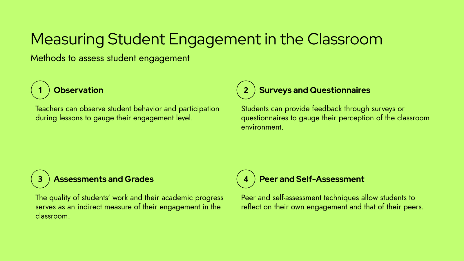 Measuring Student Engagement in the Classroom