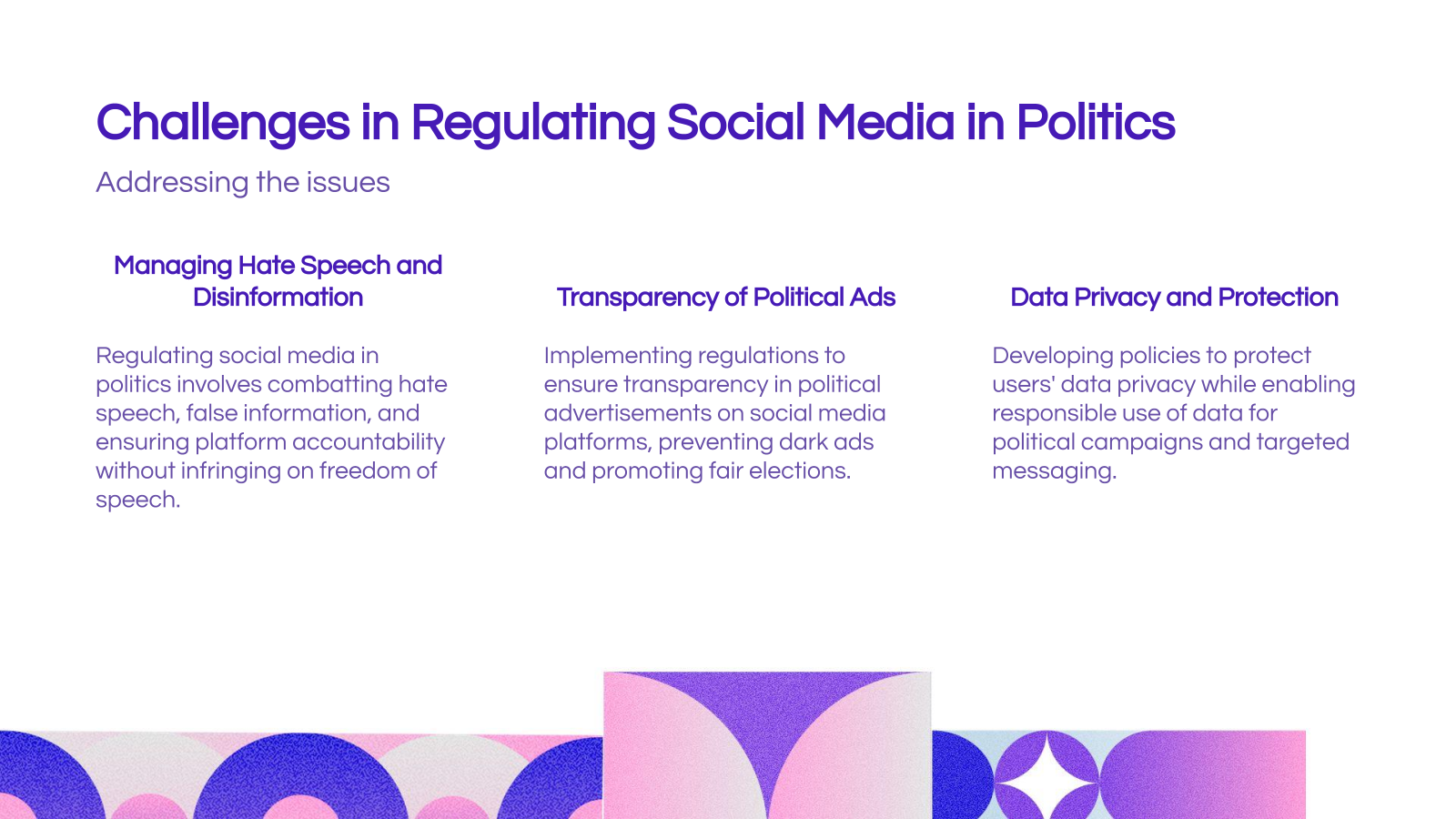 Challenges in Regulating Social Media in Politics
