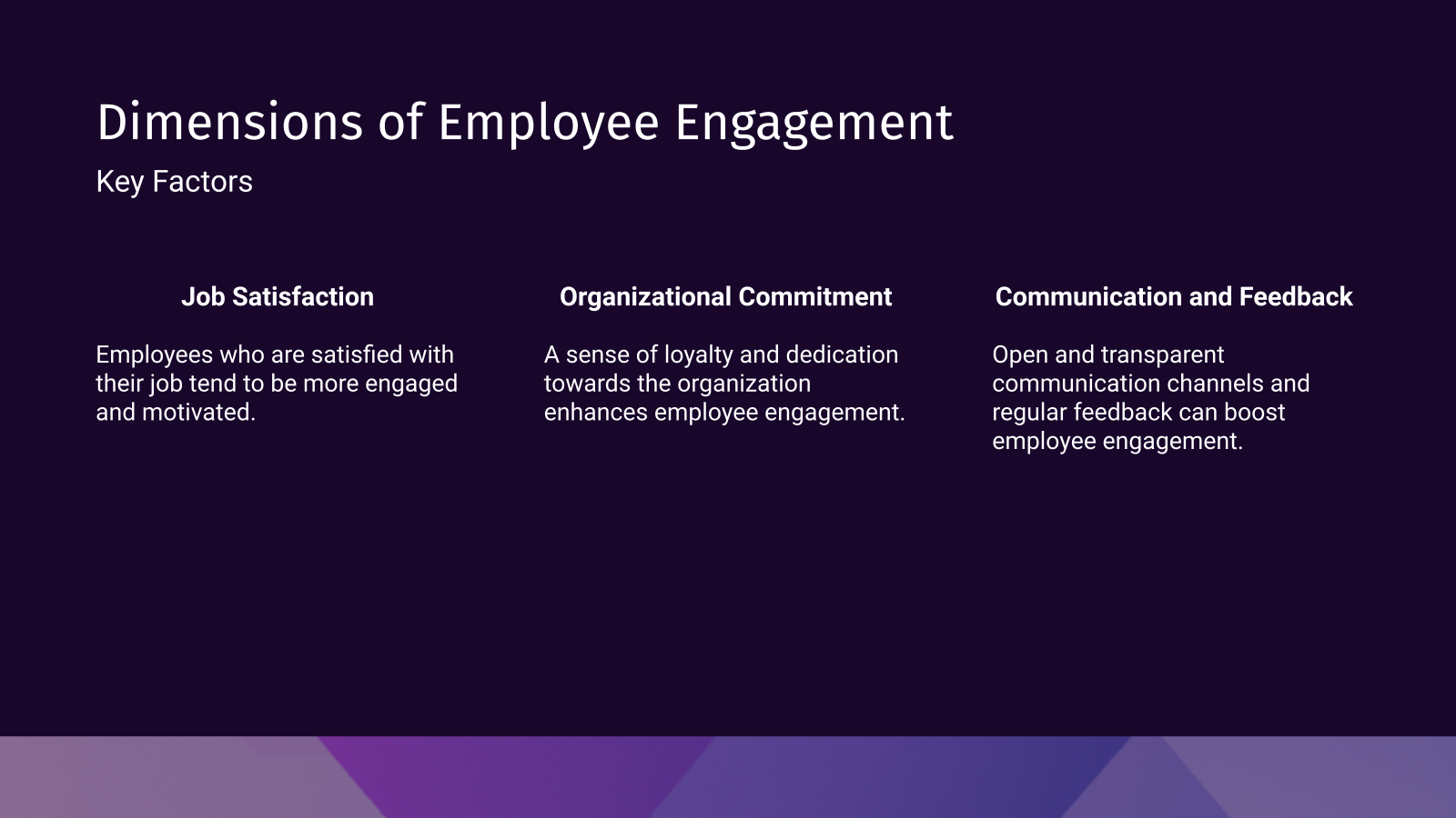 Dimensions of Employee Engagement