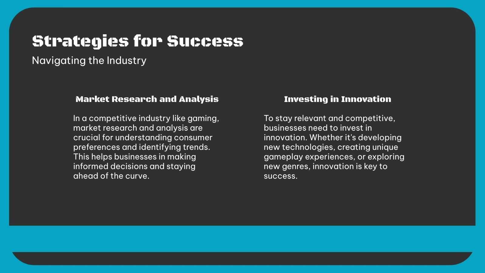 Strategies for Success