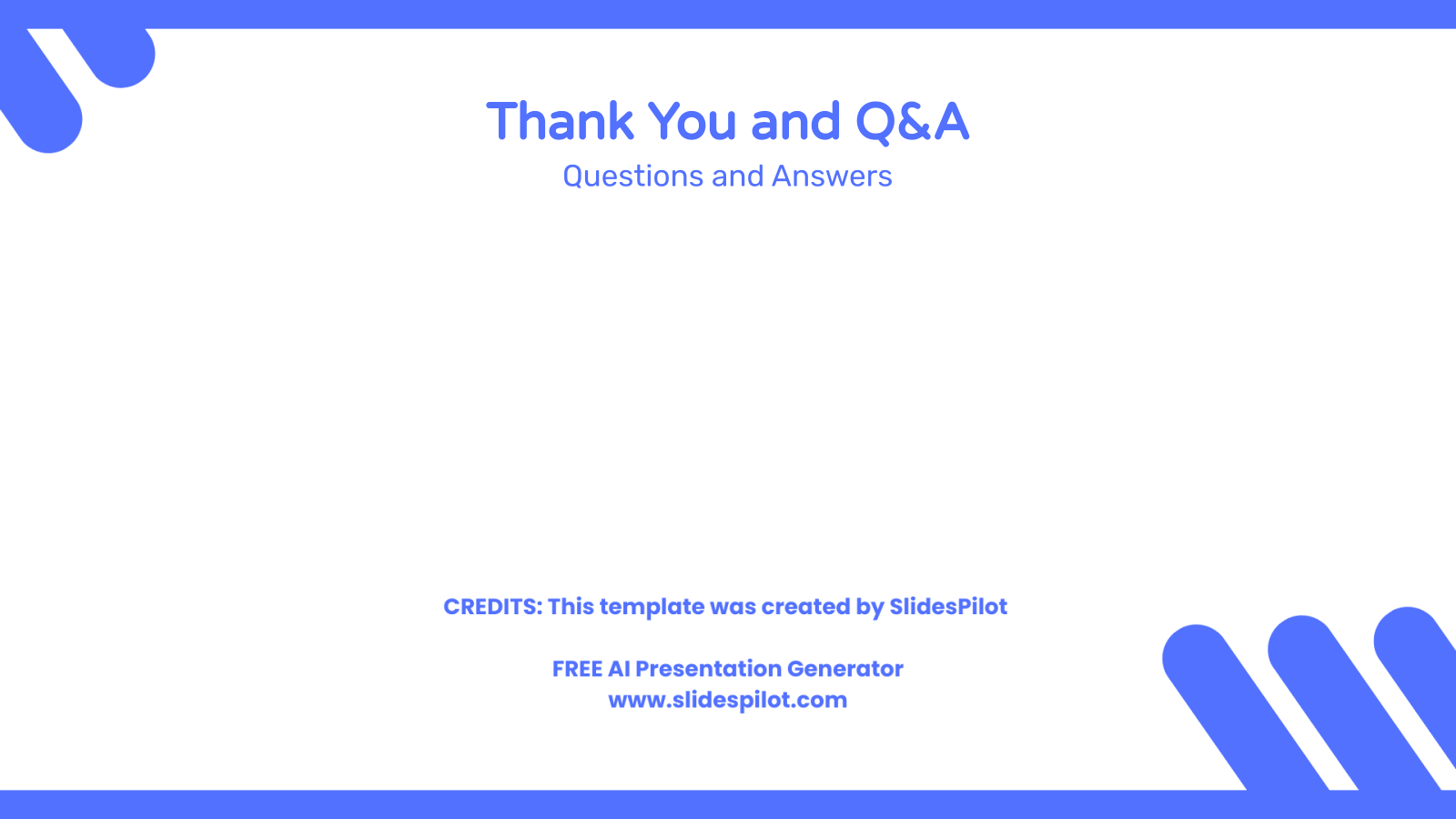 Thank You and Q&A