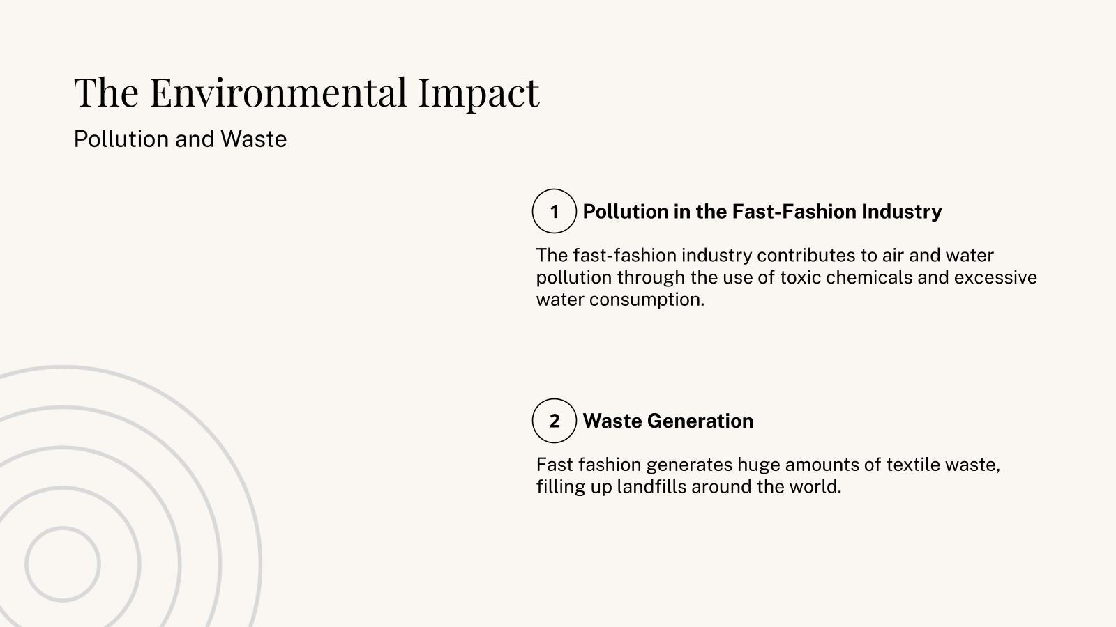 The Environmental Impact