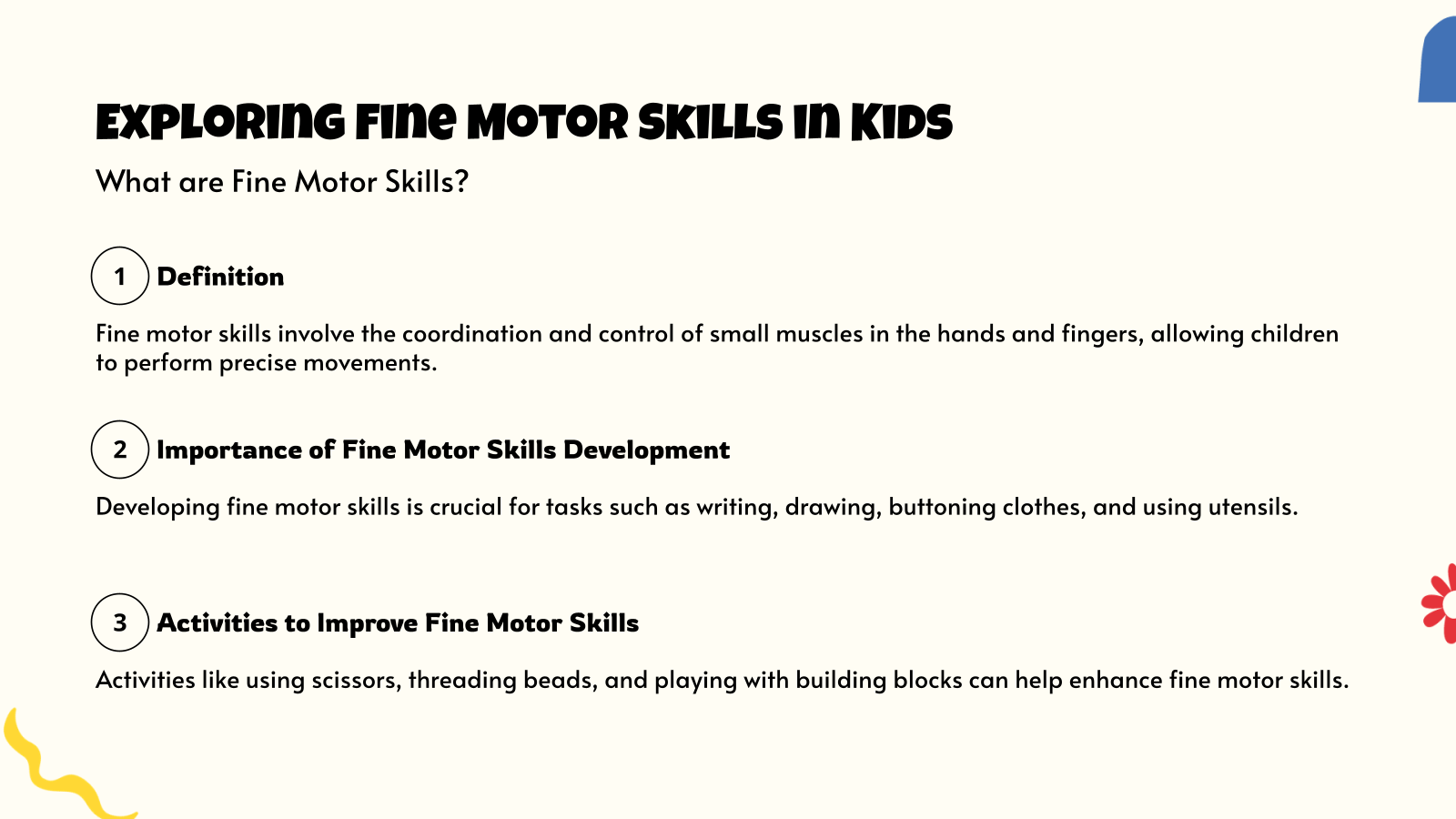 Exploring Fine Motor Skills in Kids