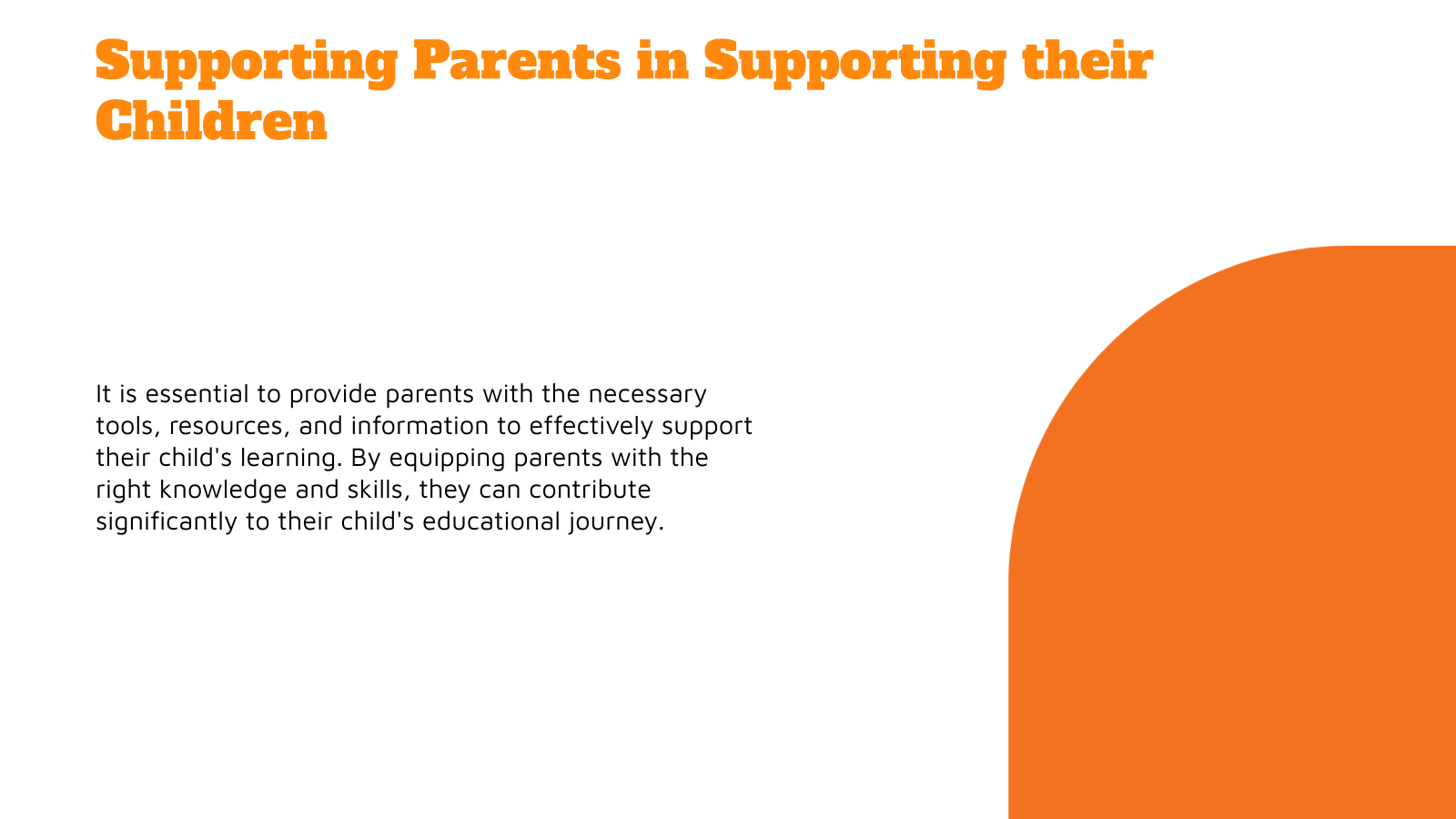 Supporting Parents in Supporting their Children