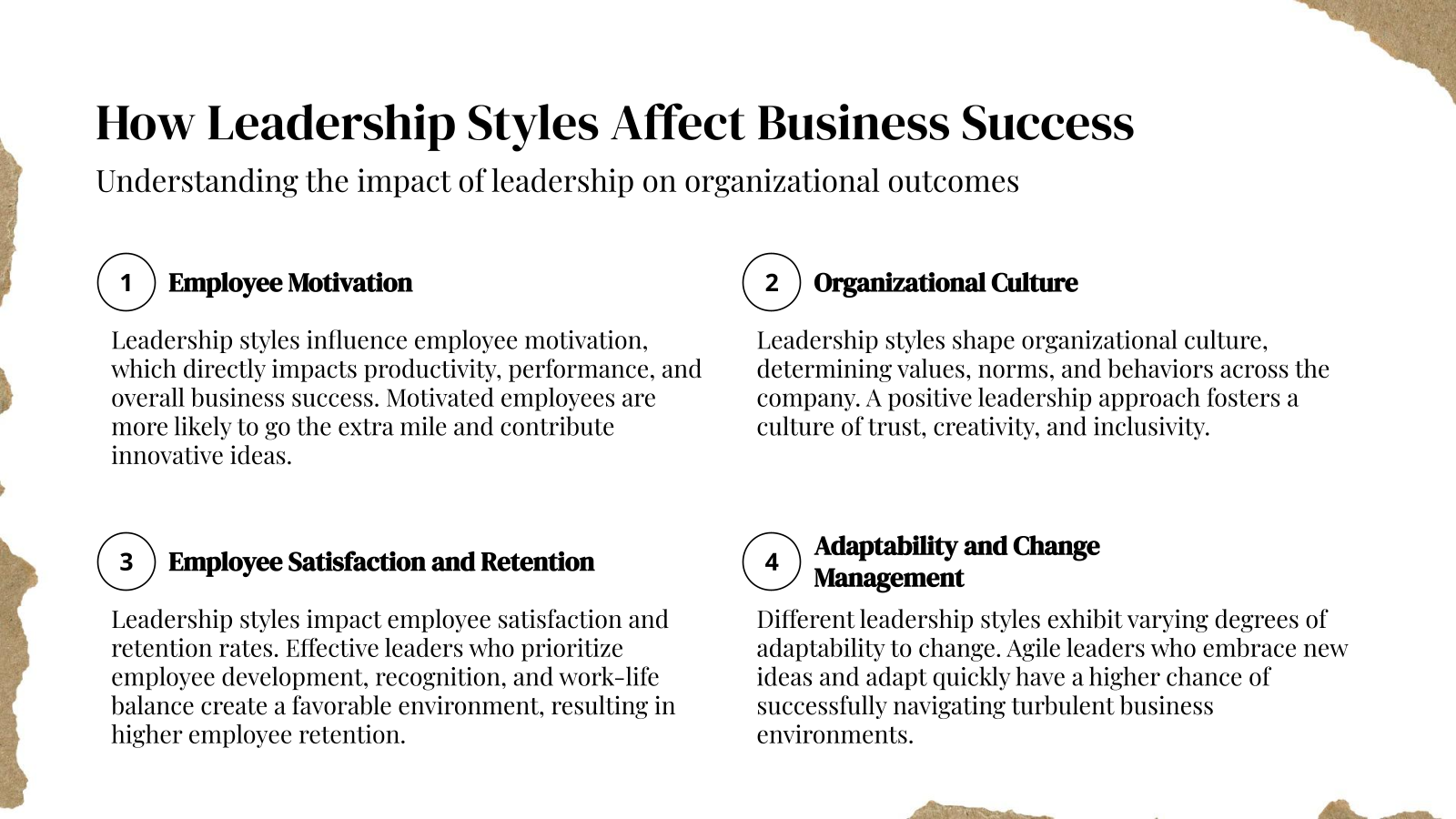 How Leadership Styles Affect Business Success