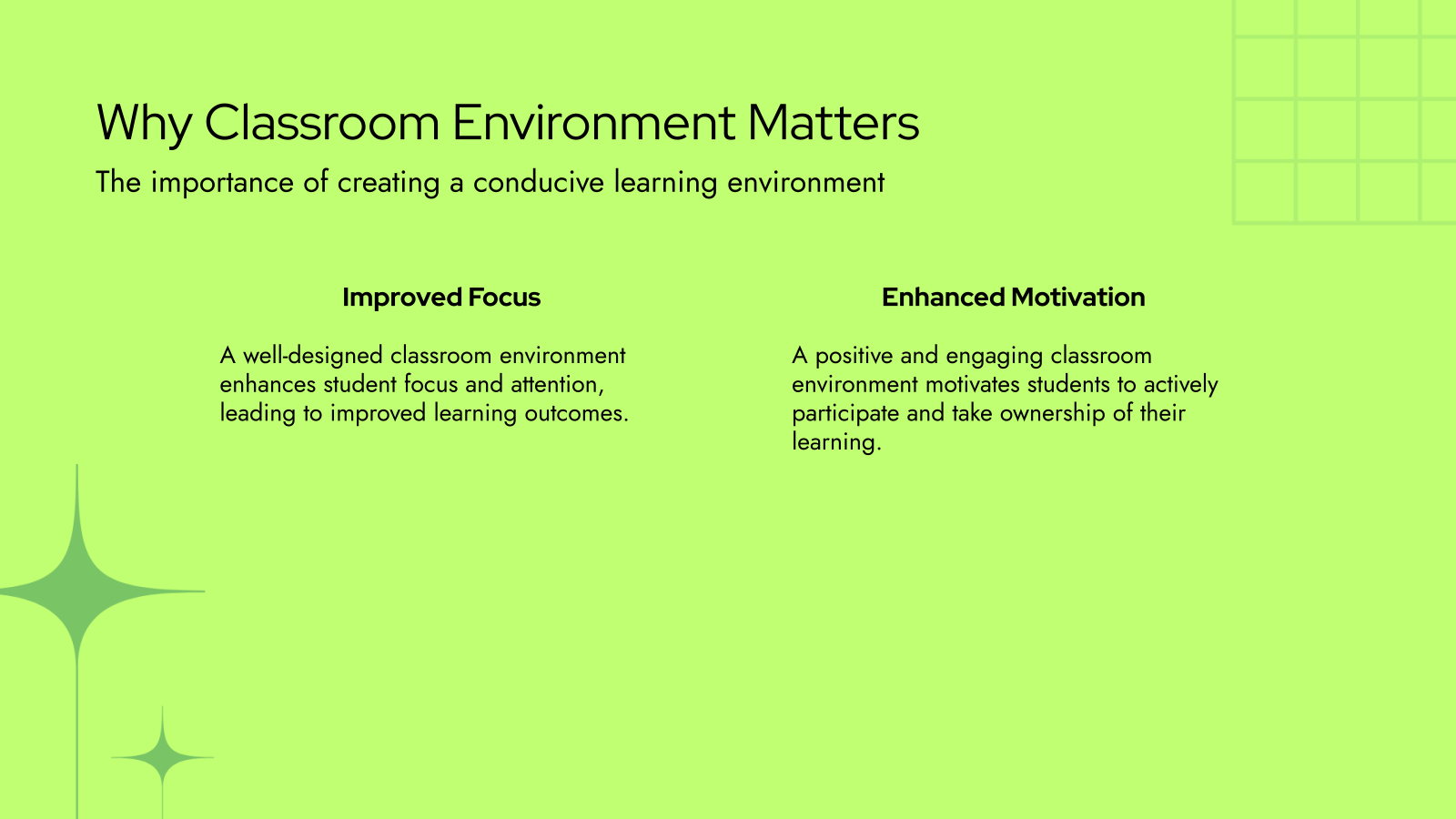 Why Classroom Environment Matters