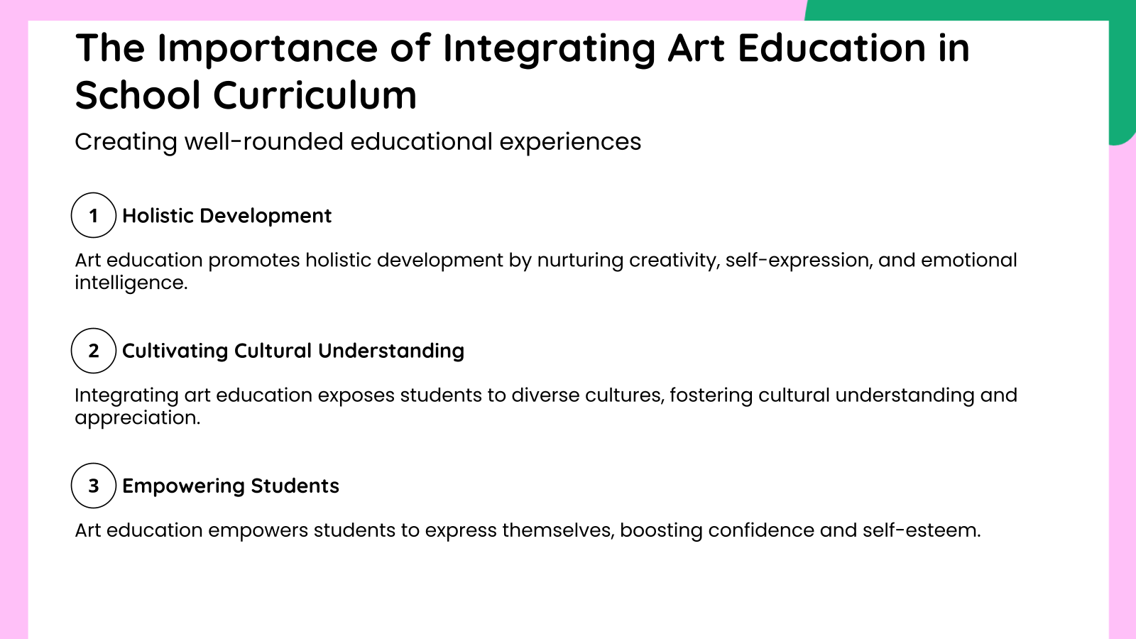 The Importance of Integrating Art Education in School Curriculum