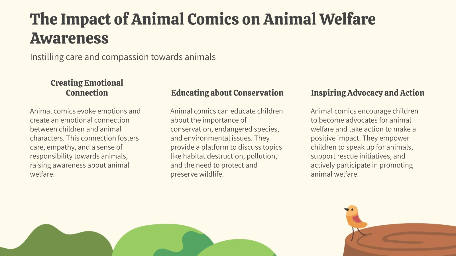 The Impact of Animal Comics on Animal Welfare Awareness