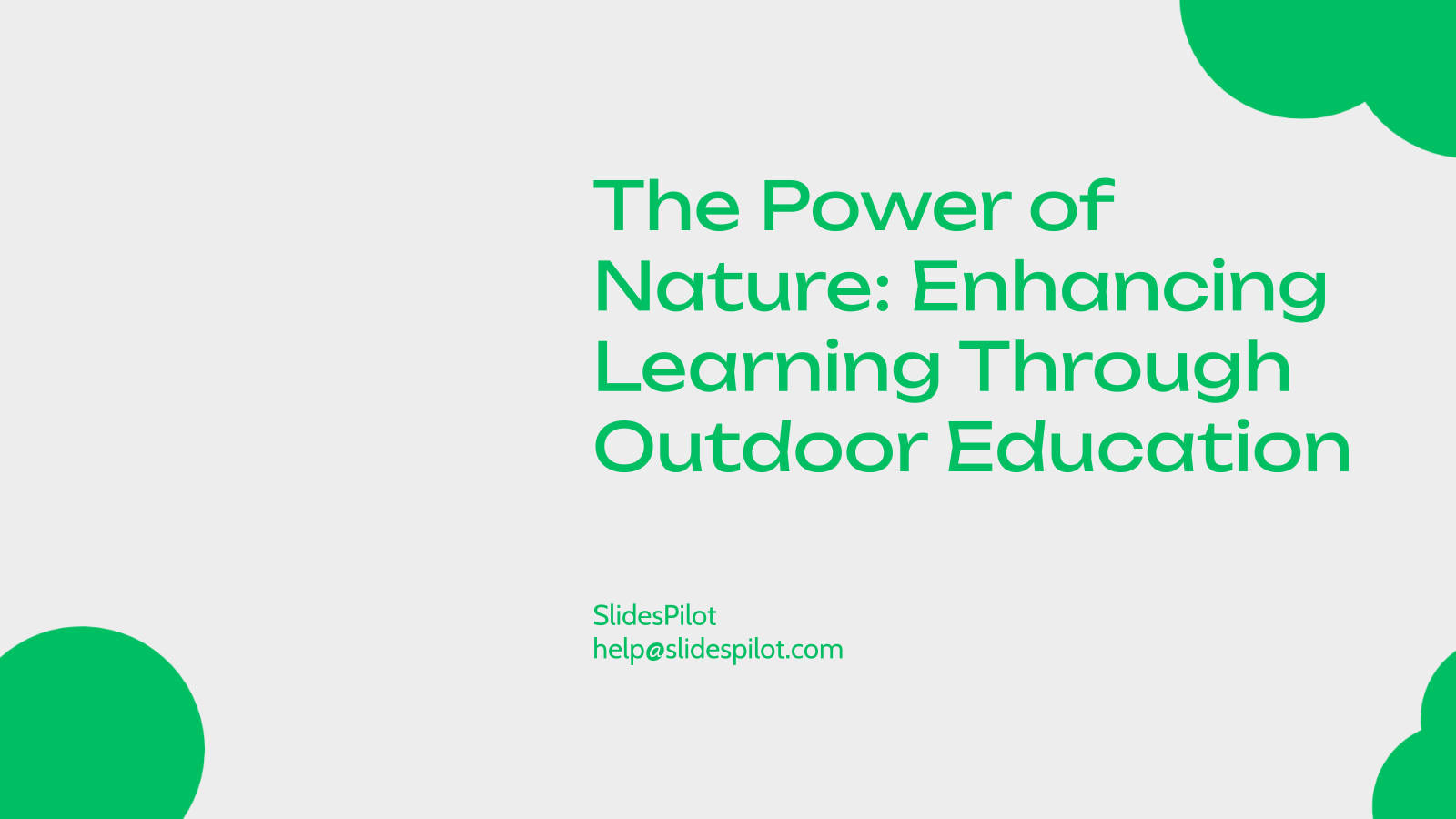 The Power of Nature: Enhancing Learning Through Outdoor Education