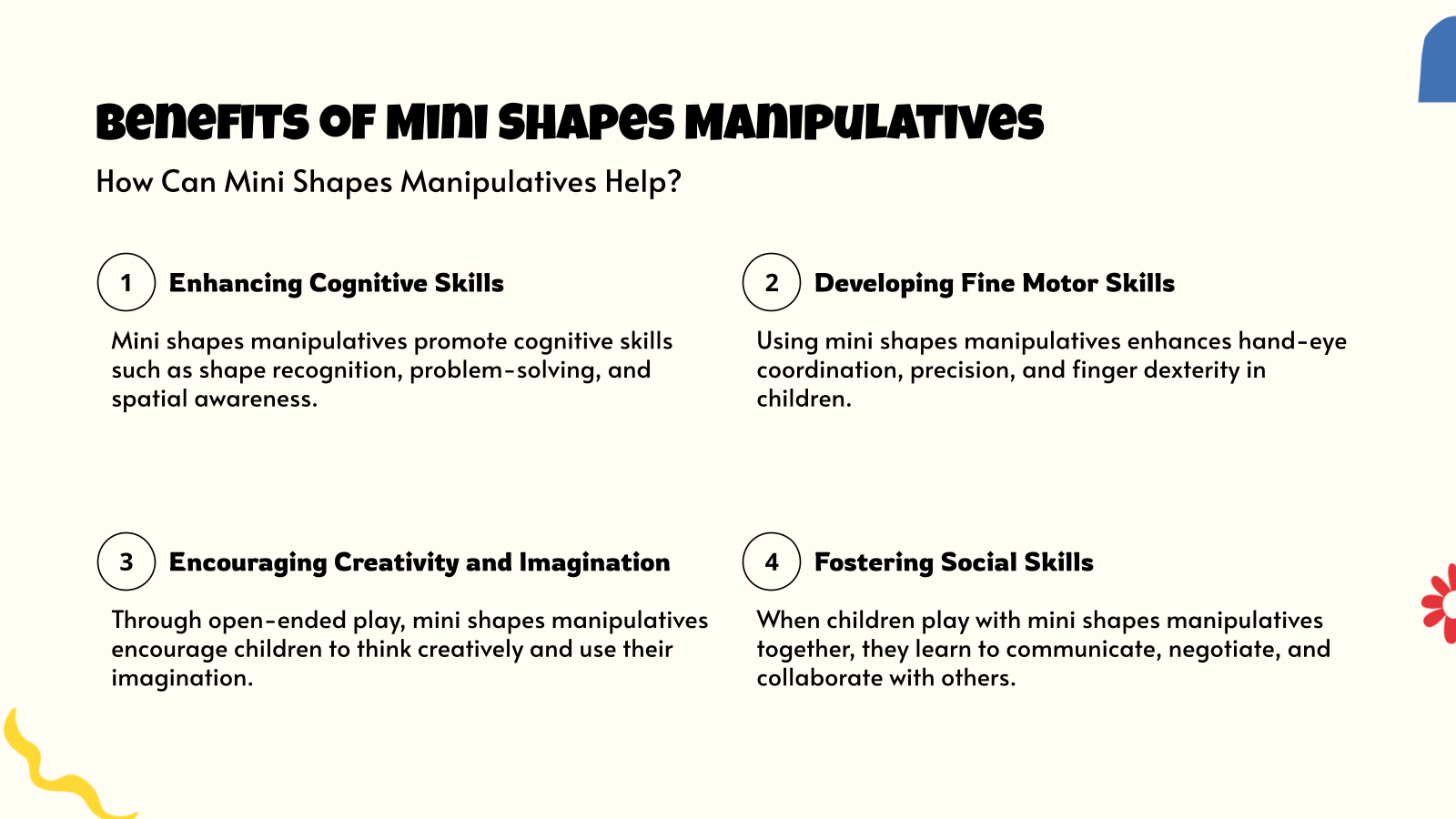 Benefits of Mini Shapes Manipulatives