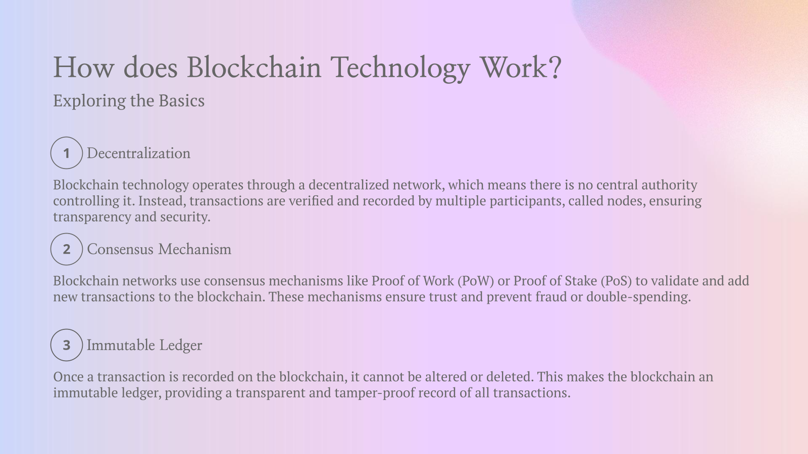 How does Blockchain Technology Work?