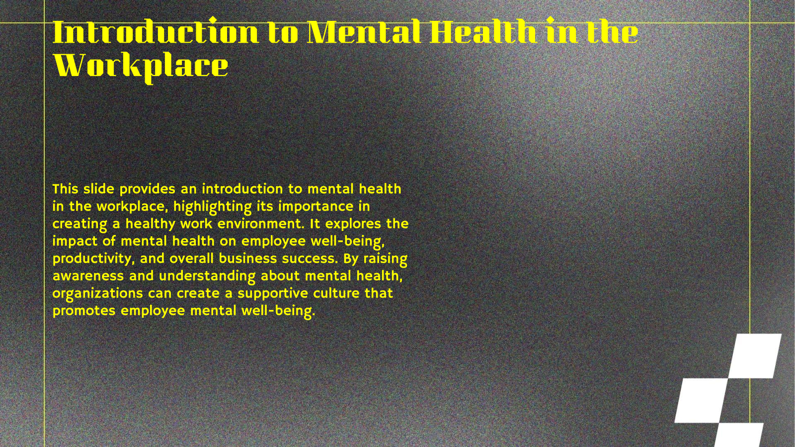 Introduction to Mental Health in the Workplace