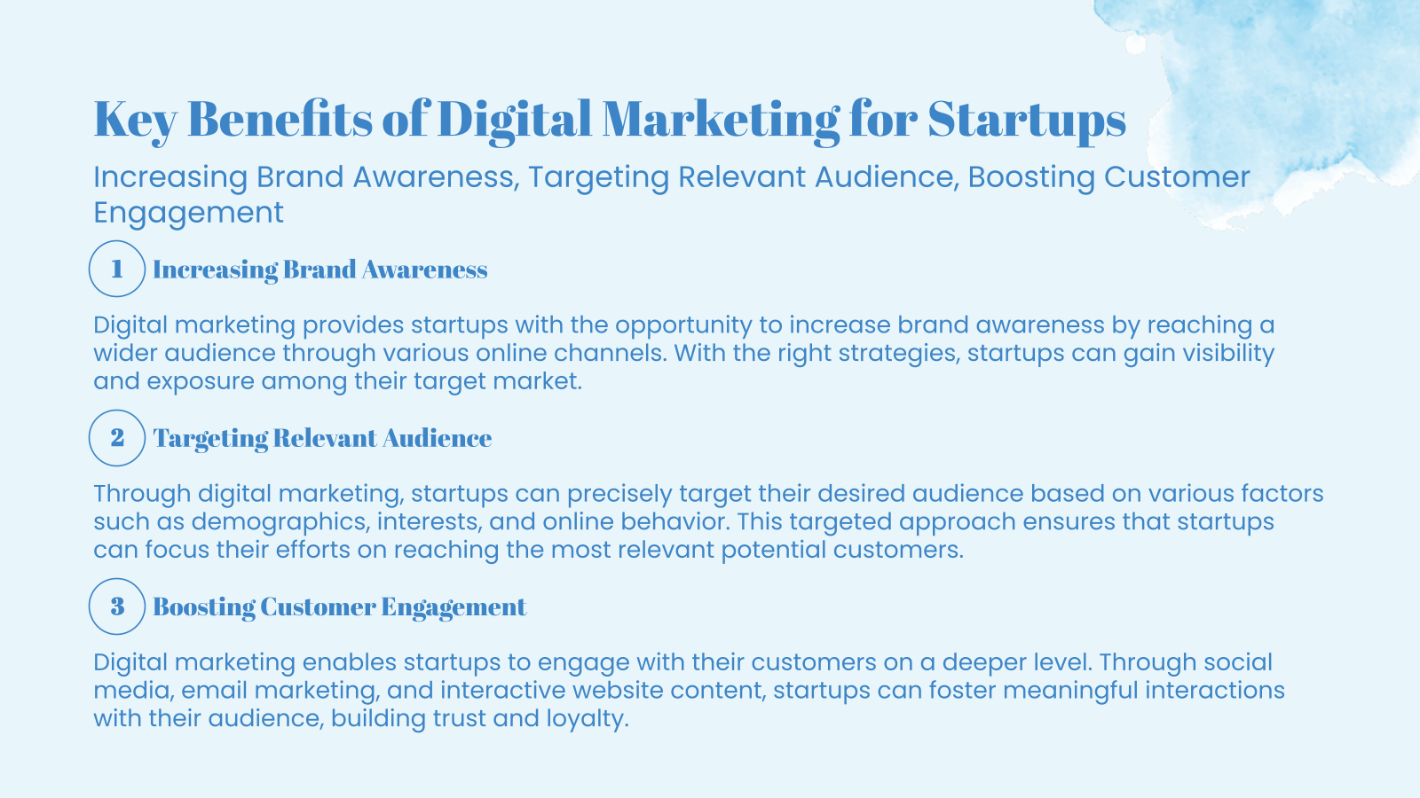 Key Benefits of Digital Marketing for Startups