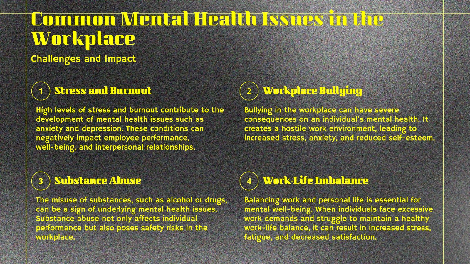 Common Mental Health Issues in the Workplace