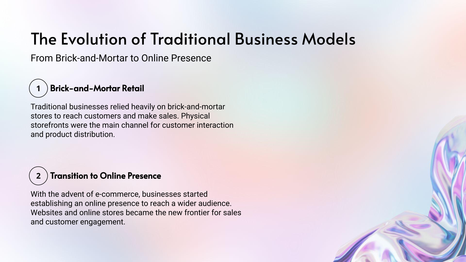 The Evolution of Traditional Business Models