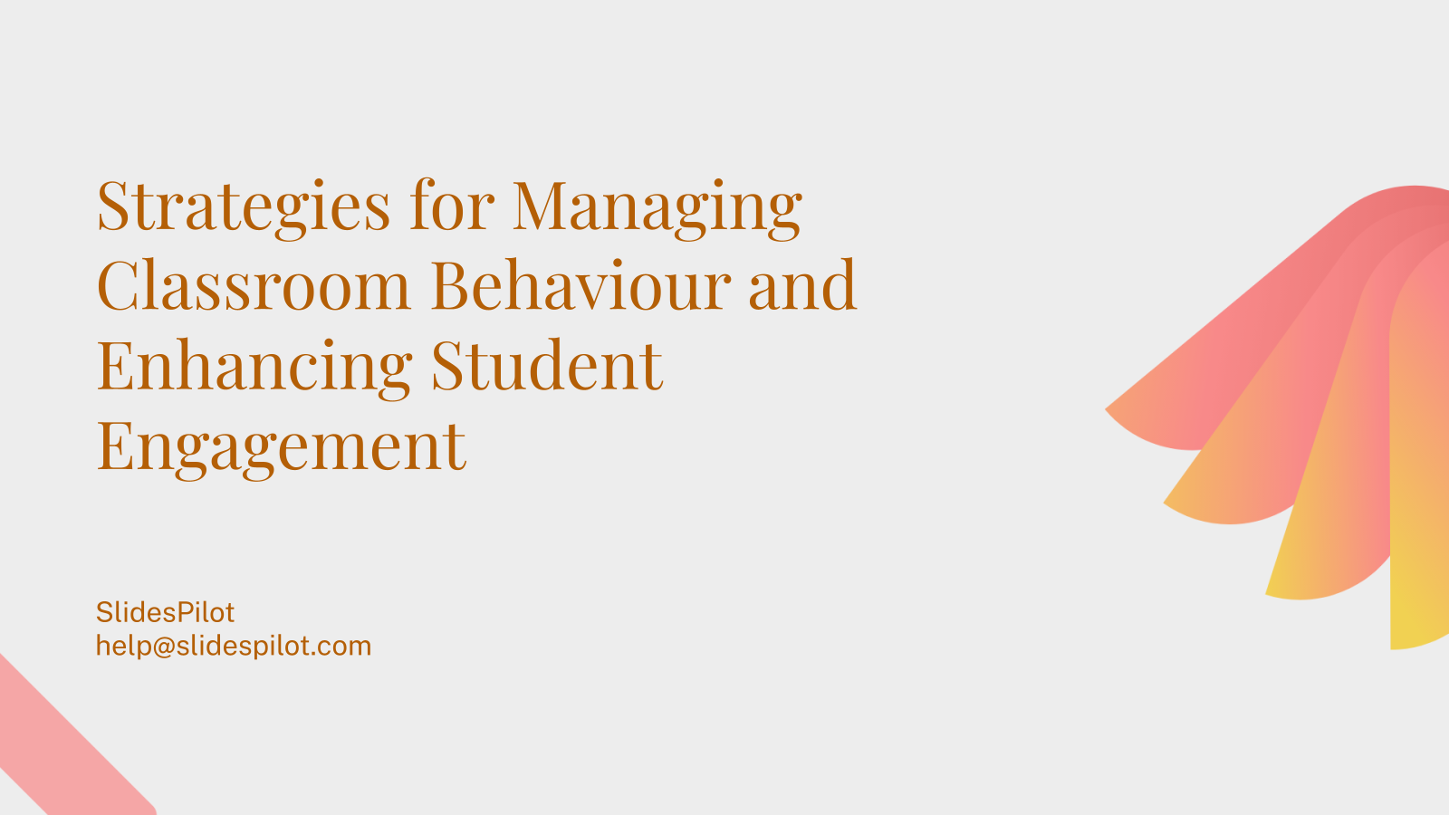 Strategies for Managing Classroom Behaviour and Enhancing Student Engagement