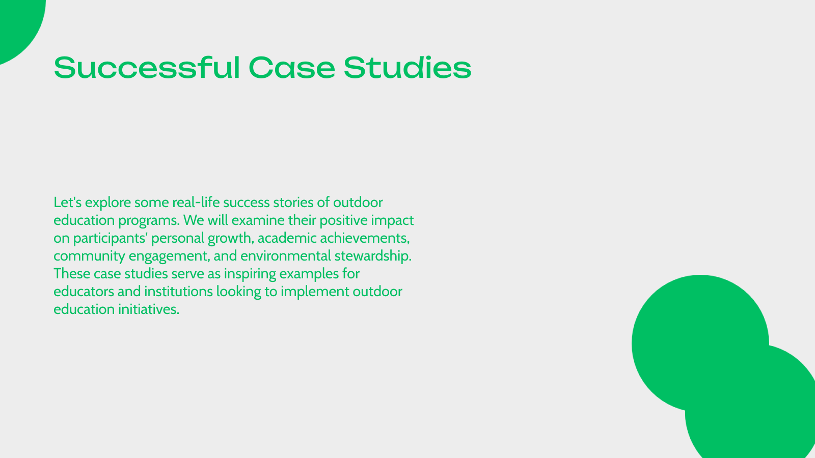 Successful Case Studies