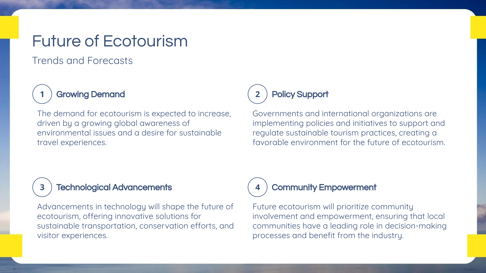Future of Ecotourism