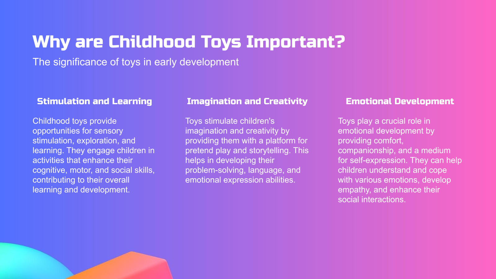 Why are Childhood Toys Important?
