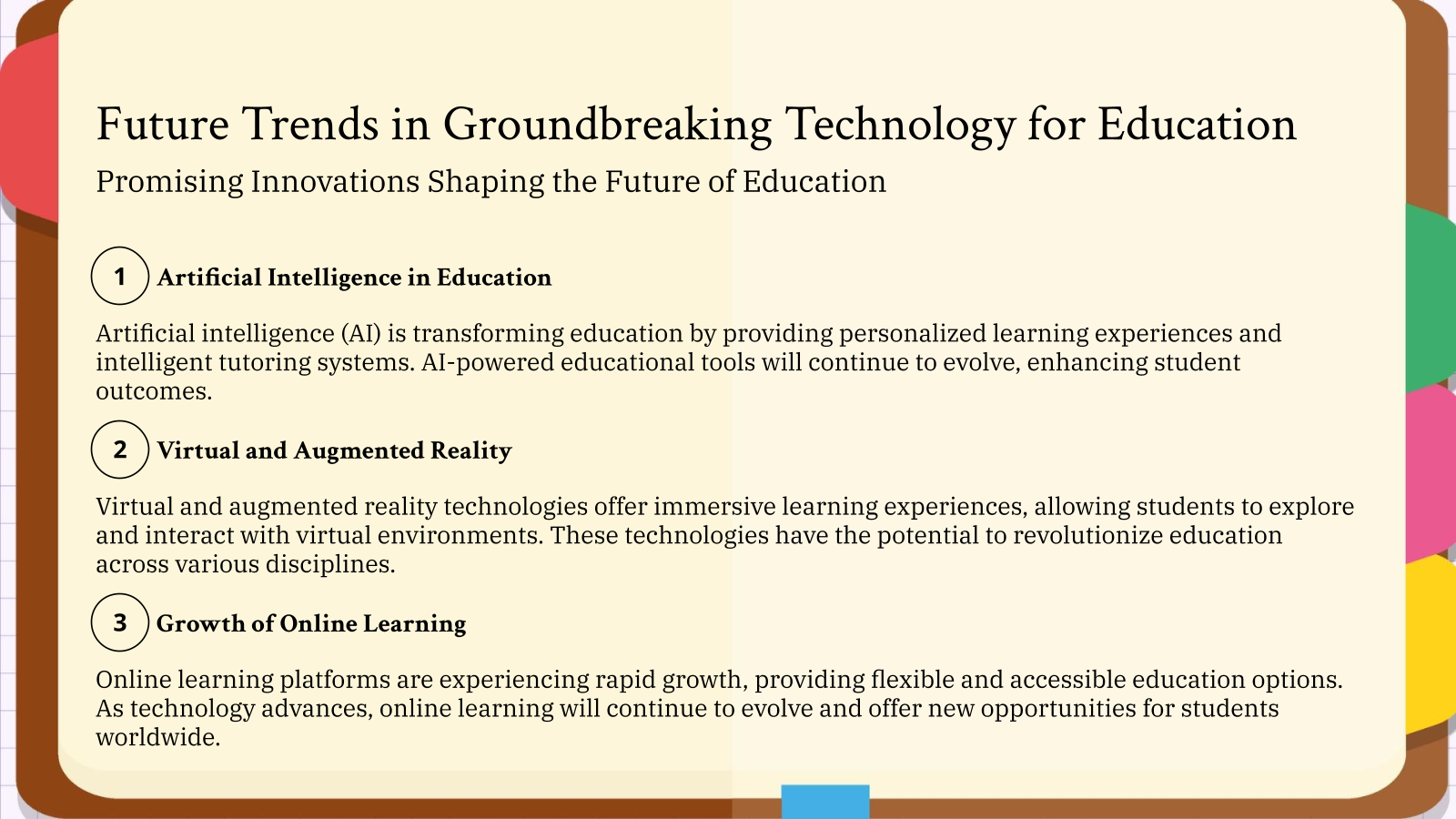 Future Trends in Groundbreaking Technology for Education