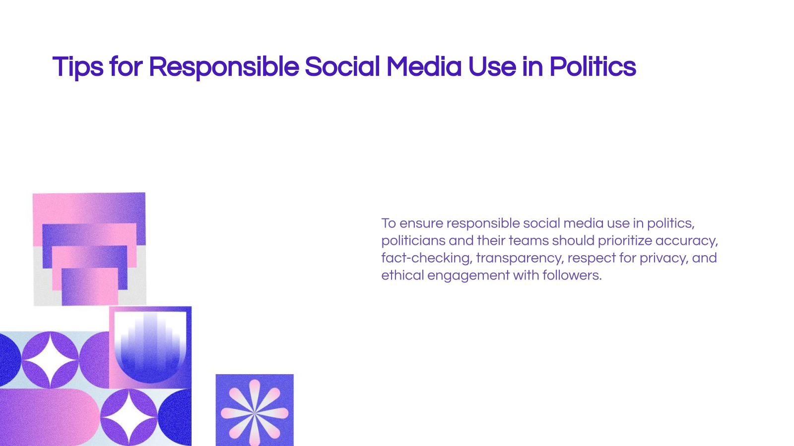 Tips for Responsible Social Media Use in Politics