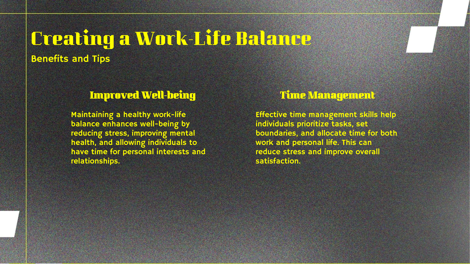 Creating a Work-Life Balance