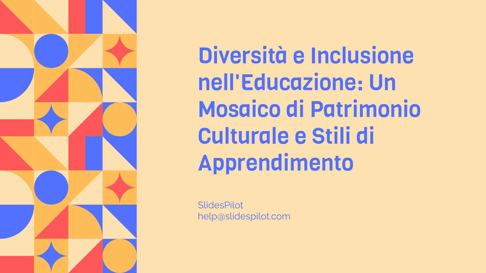 Diversità e Inclusione nell'Educazione: Un Mosaico di Patrimonio Culturale e Stili di Apprendimento